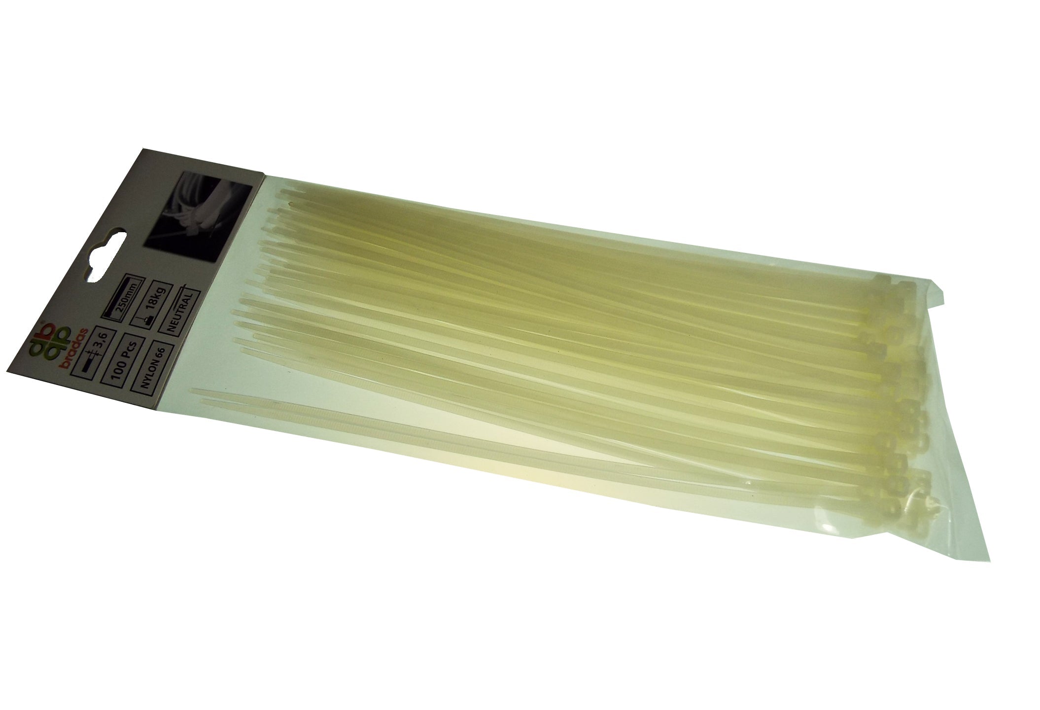 100 Cable Ties (4.8mm x 350mm) Neutral DIY Workshop Accessory DIY Tool Accessory
