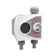 White Line 2-Way Electronic Control Water Timer Garden Hose Pipe Water Connector