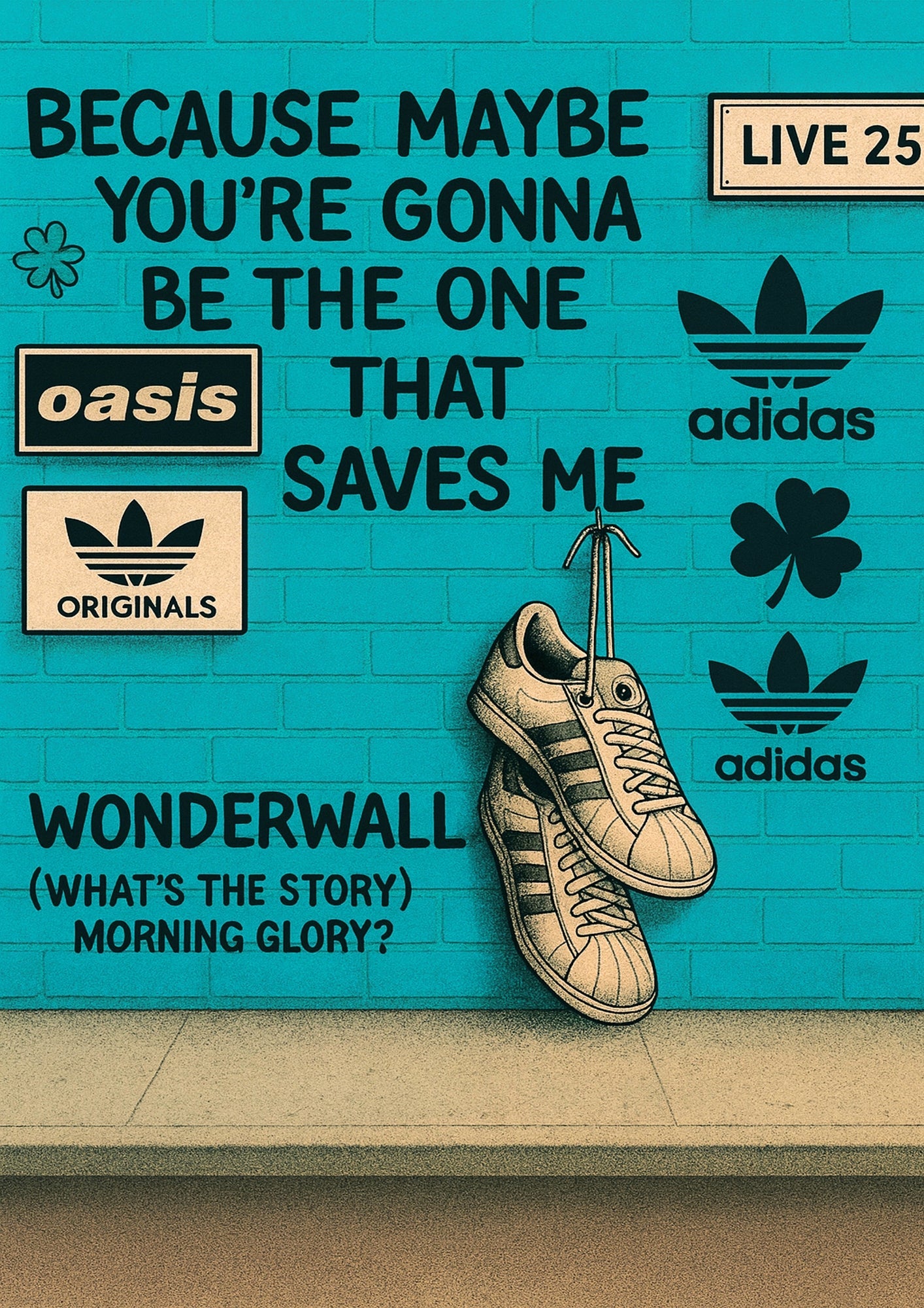 Wonderwall - Oasis Inspired Graffiti Poster
