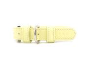 Yellow Leather Dog Collar